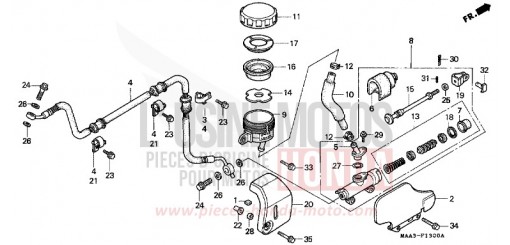 MAITRE-CYLINDRE FREIN AR. CYLINDRE (VT1100C2) VT1100C2W de 1998